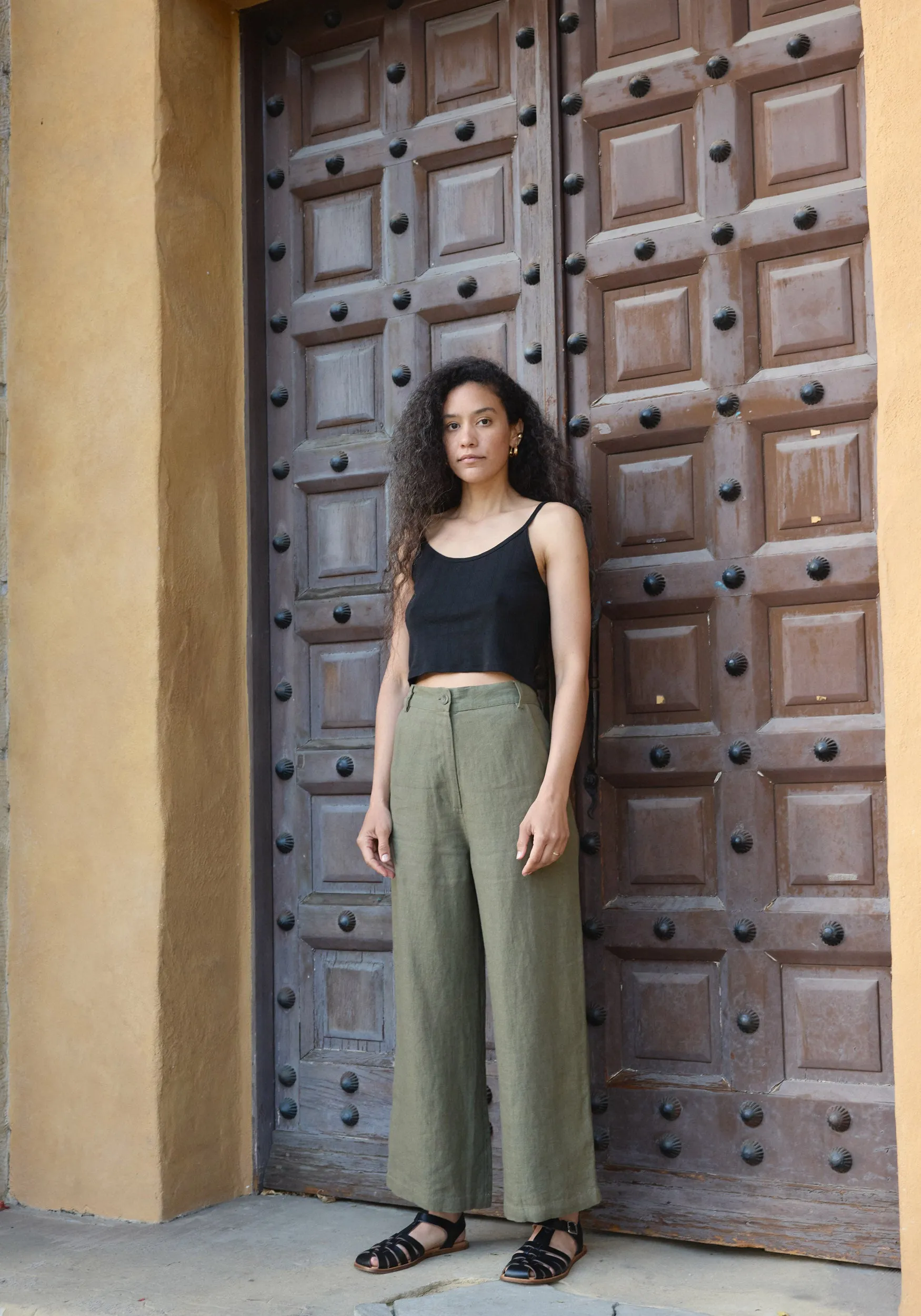 Crop Pointelle Camisole Black sold by First Rite product image thumbnail 3