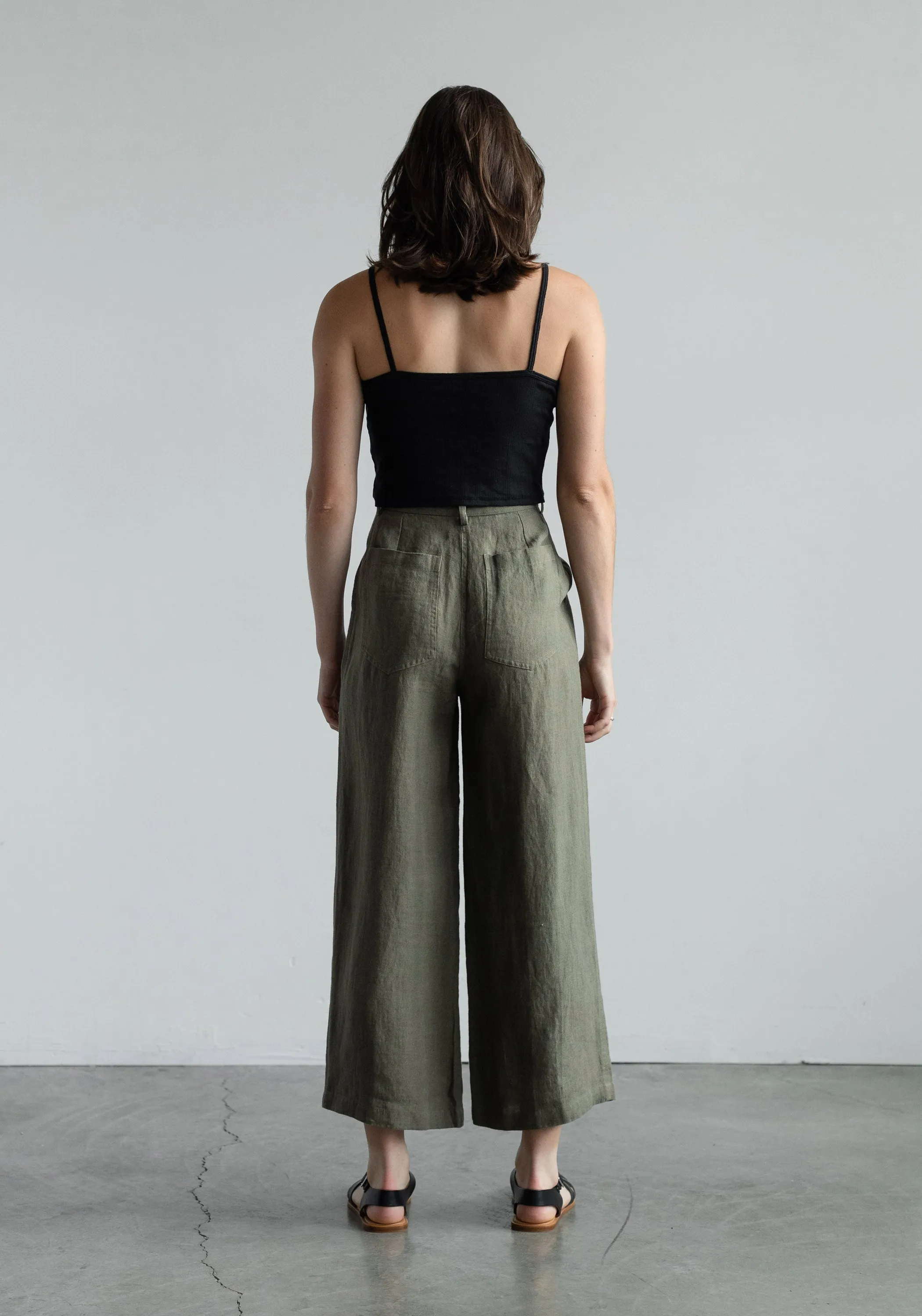 Crop Pointelle Camisole Black sold by First Rite product image thumbnail 4