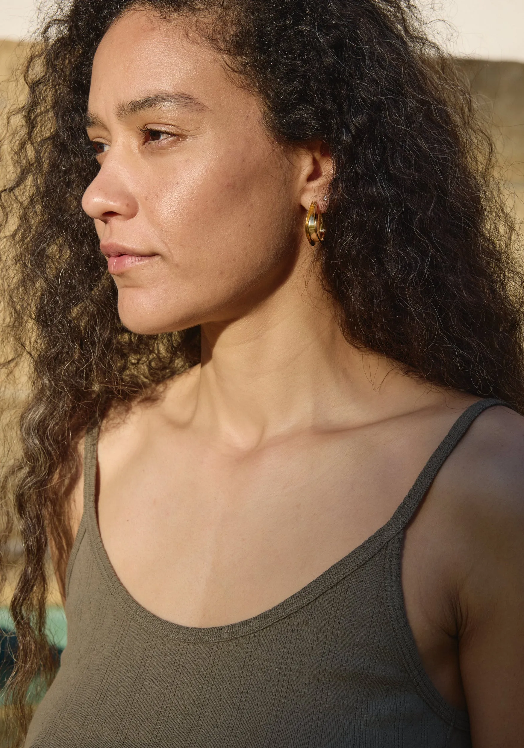 Crop Pointelle Camisole Sage sold by First Rite product image thumbnail 4