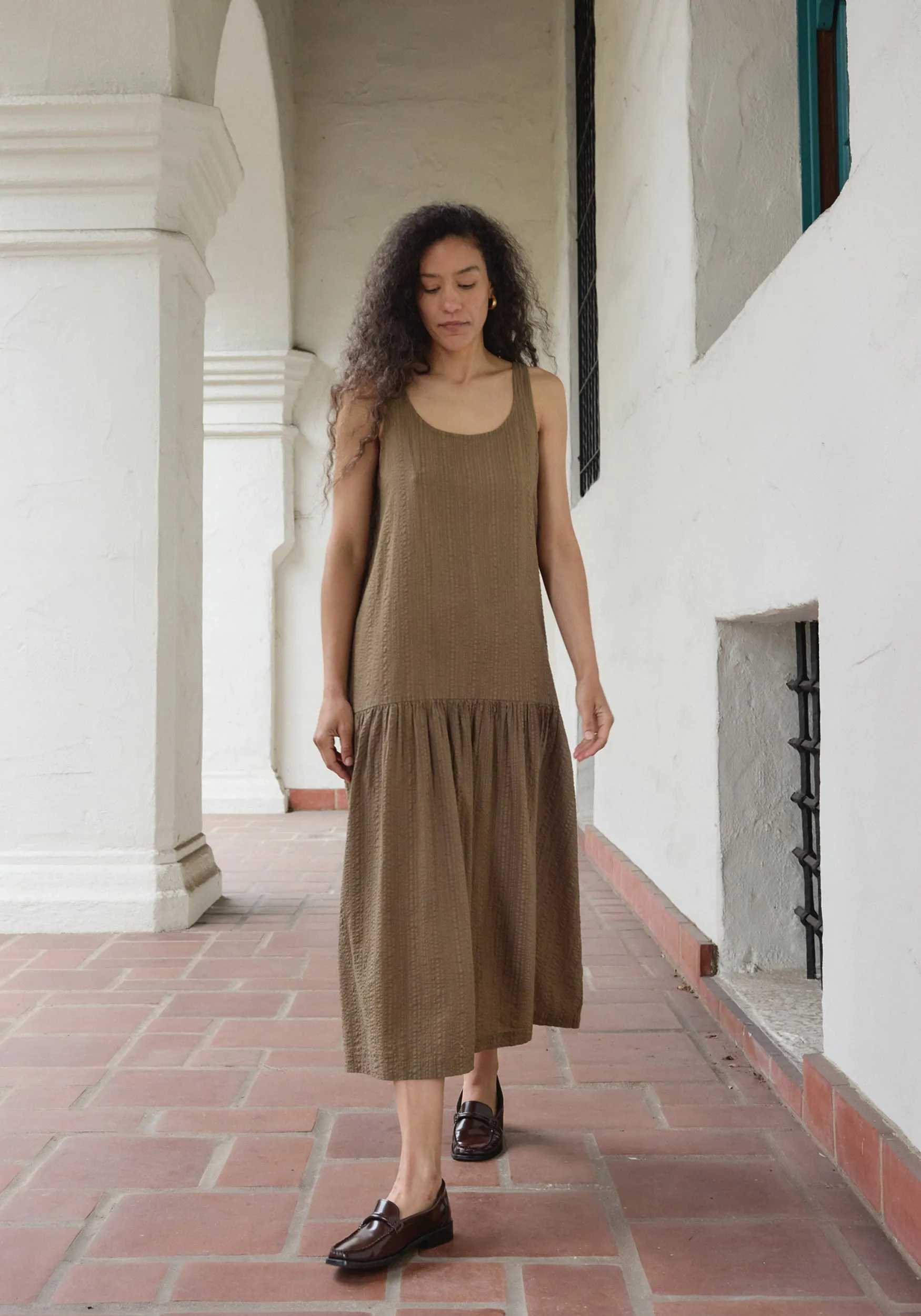 Drop Waist Dress Cocoa sold by First Rite product image thumbnail 3