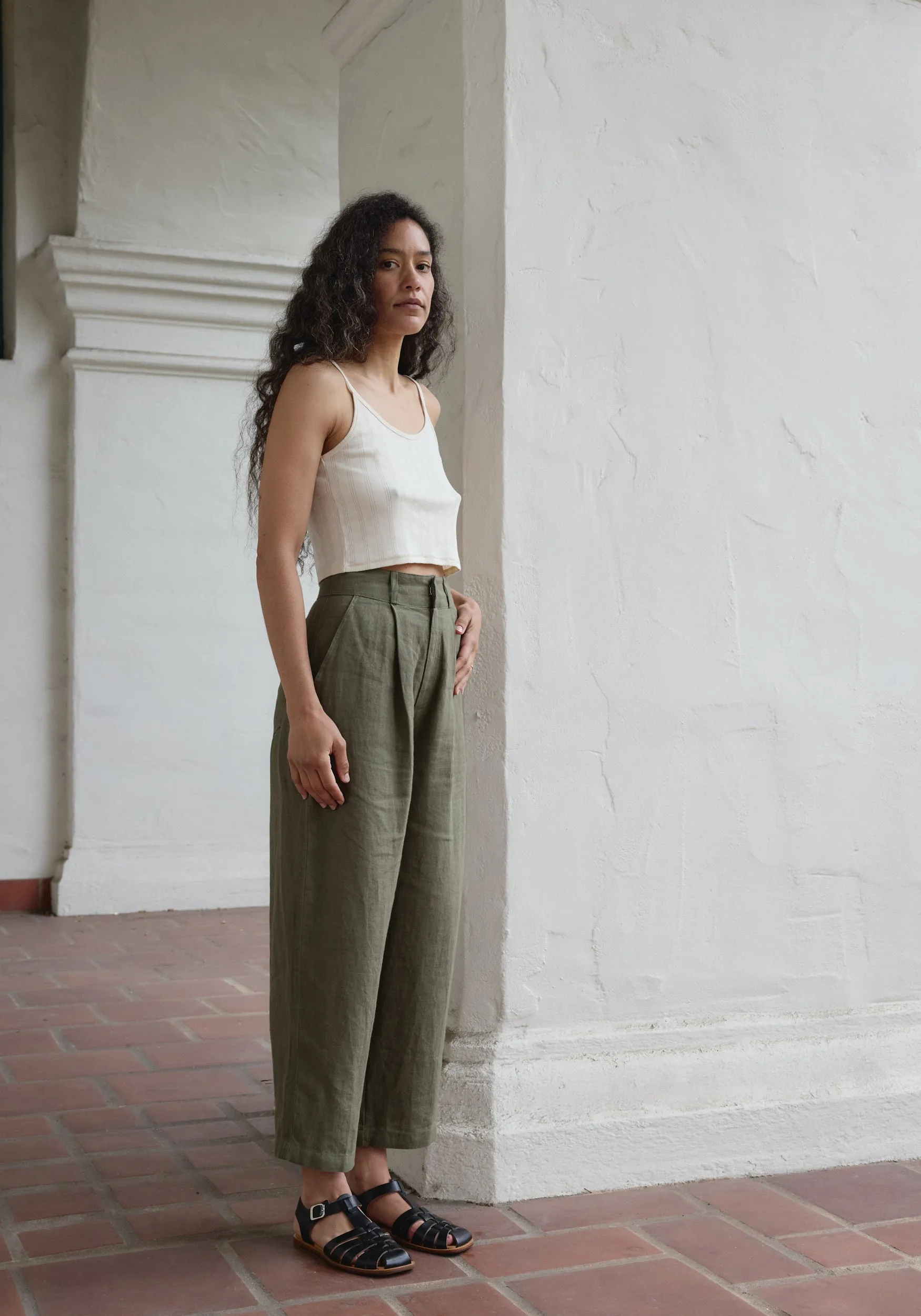 Ana Crop Trouser Sage sold by First Rite product image thumbnail 3