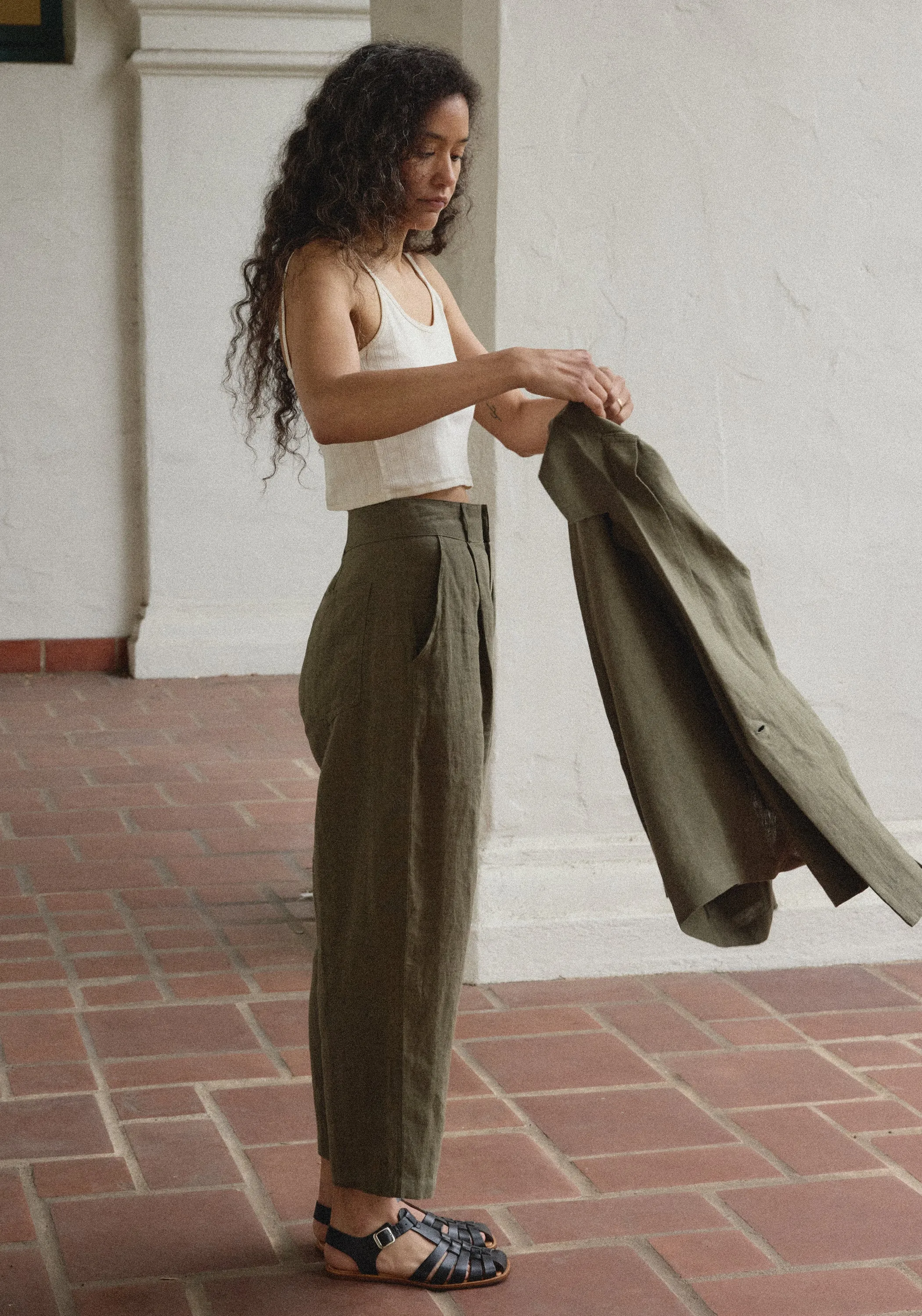 Ana Crop Trouser Sage sold by First Rite product image thumbnail 2