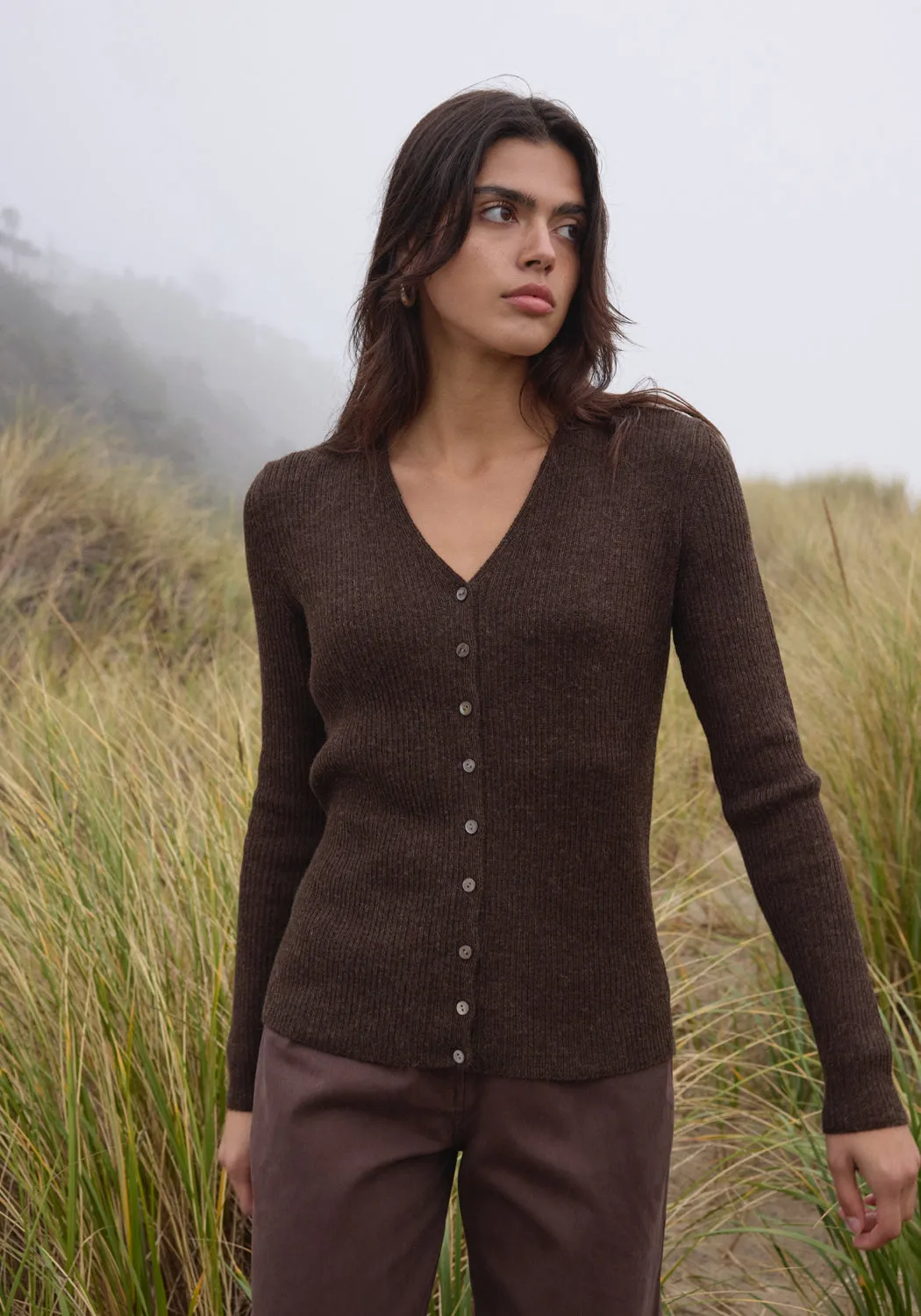 Rib Cardigan Walnut sold by First Rite product image thumbnail 2