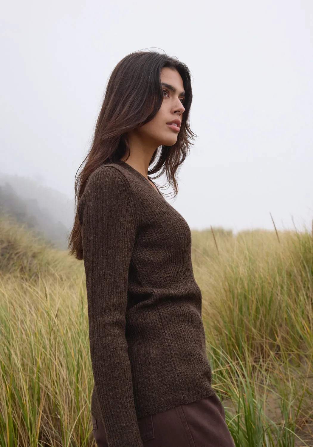 Rib Cardigan Walnut sold by First Rite product image thumbnail 3