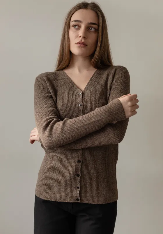 Rib Cardigan Bark made by First Rite