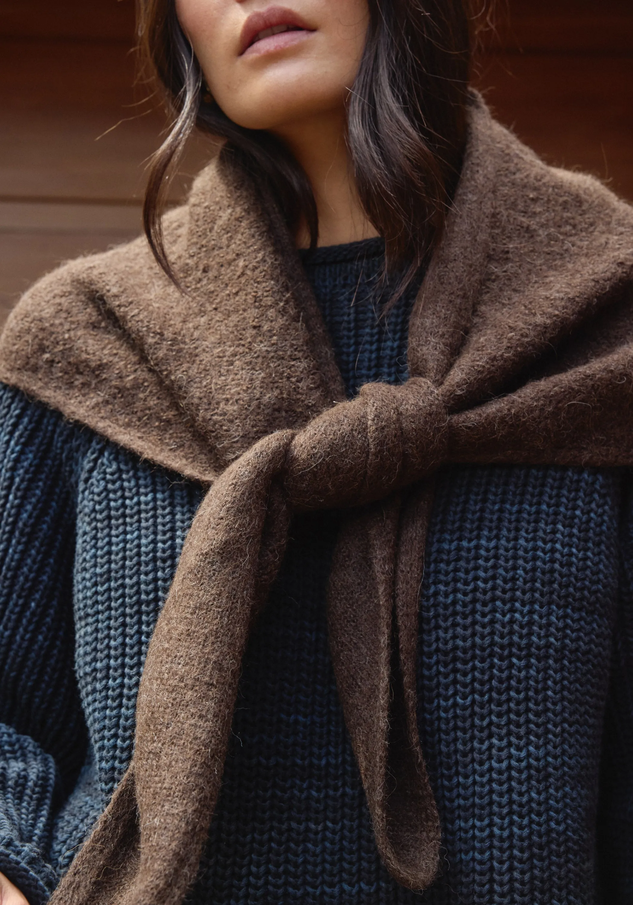 Felted Shawl Scarf Walnut sold by First Rite product image thumbnail 2