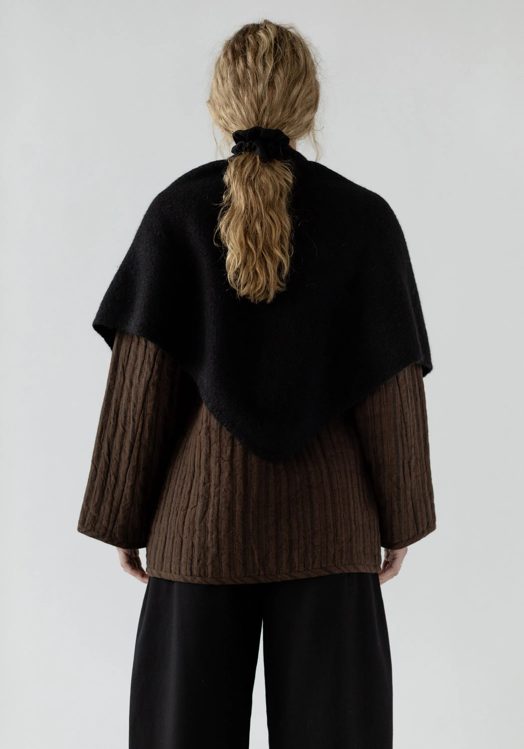 Felted Shawl Scarf Black sold by First Rite product image thumbnail 5