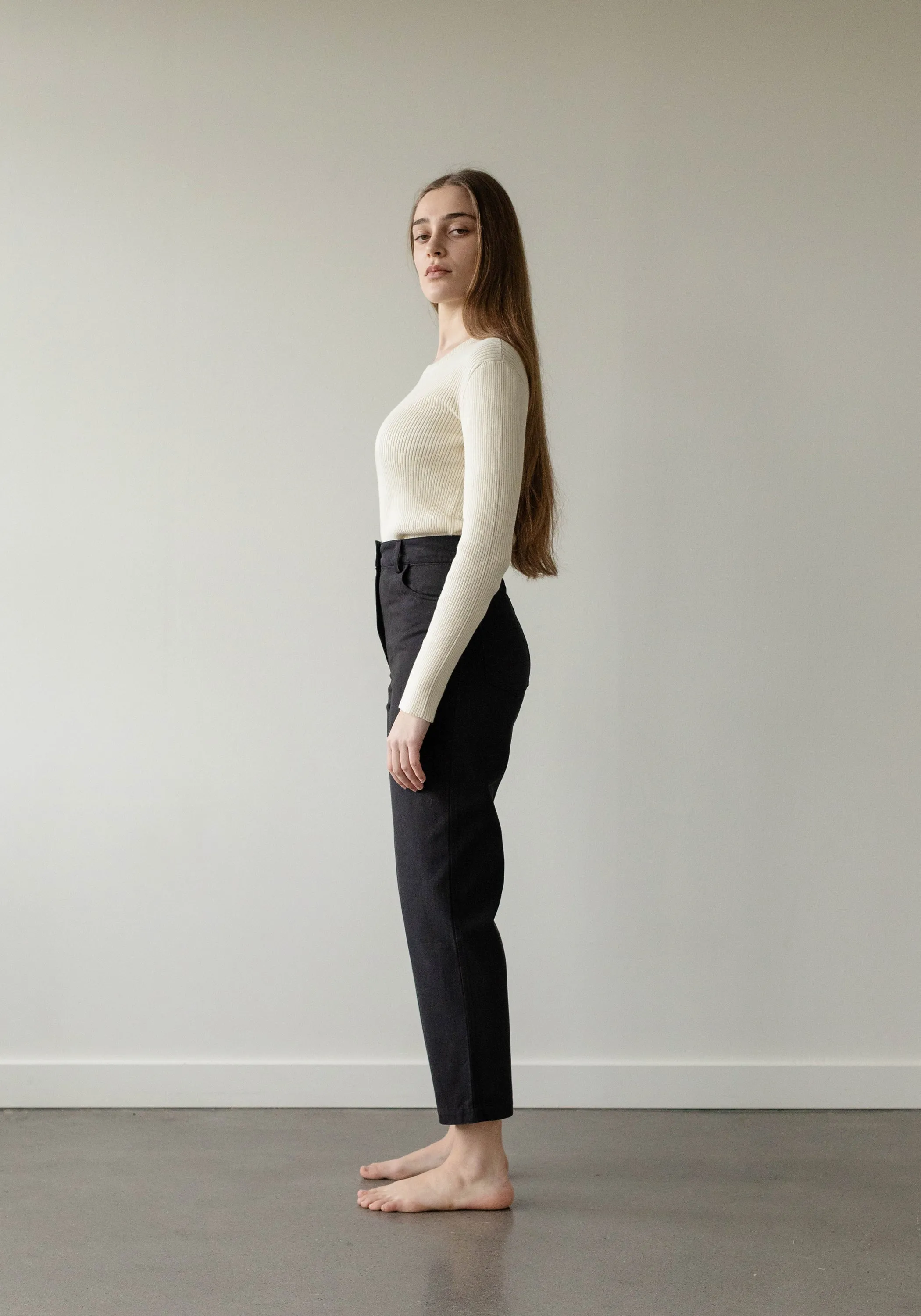 Narrow Trouser Black Brushed Twill sold by First Rite product image thumbnail 2