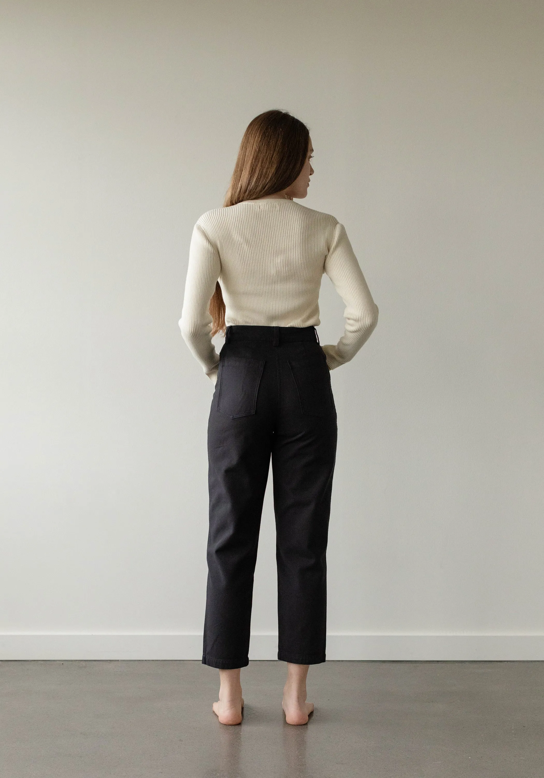 Narrow Trouser Black Brushed Twill sold by First Rite product image thumbnail 3