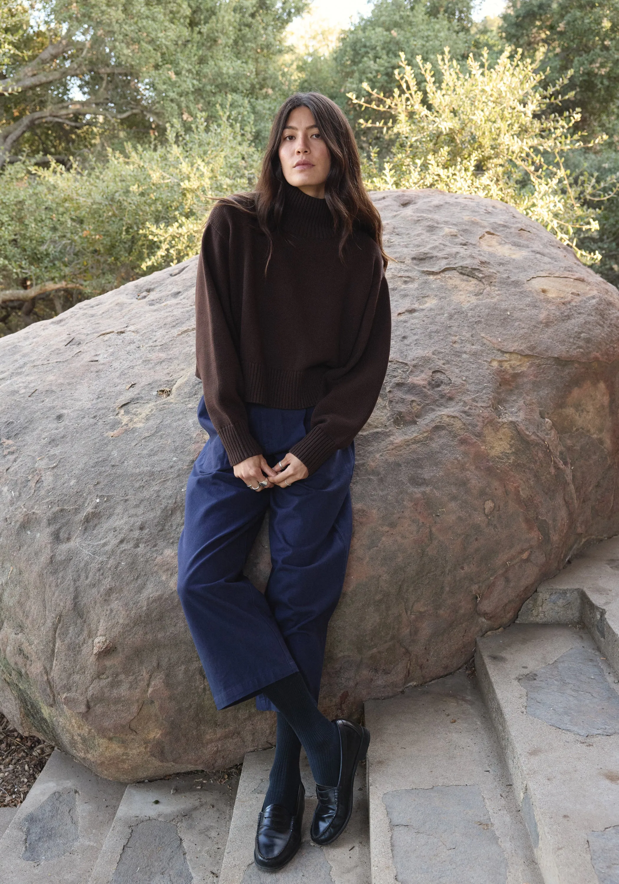 Crop Turtleneck Walnut sold by First Rite product image thumbnail 4