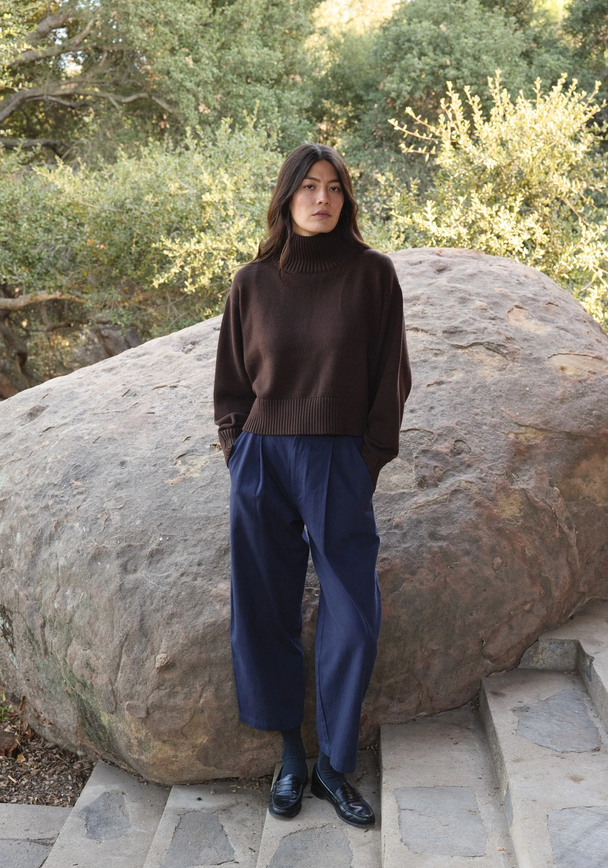 Crop Turtleneck Walnut sold by First Rite product image thumbnail 2