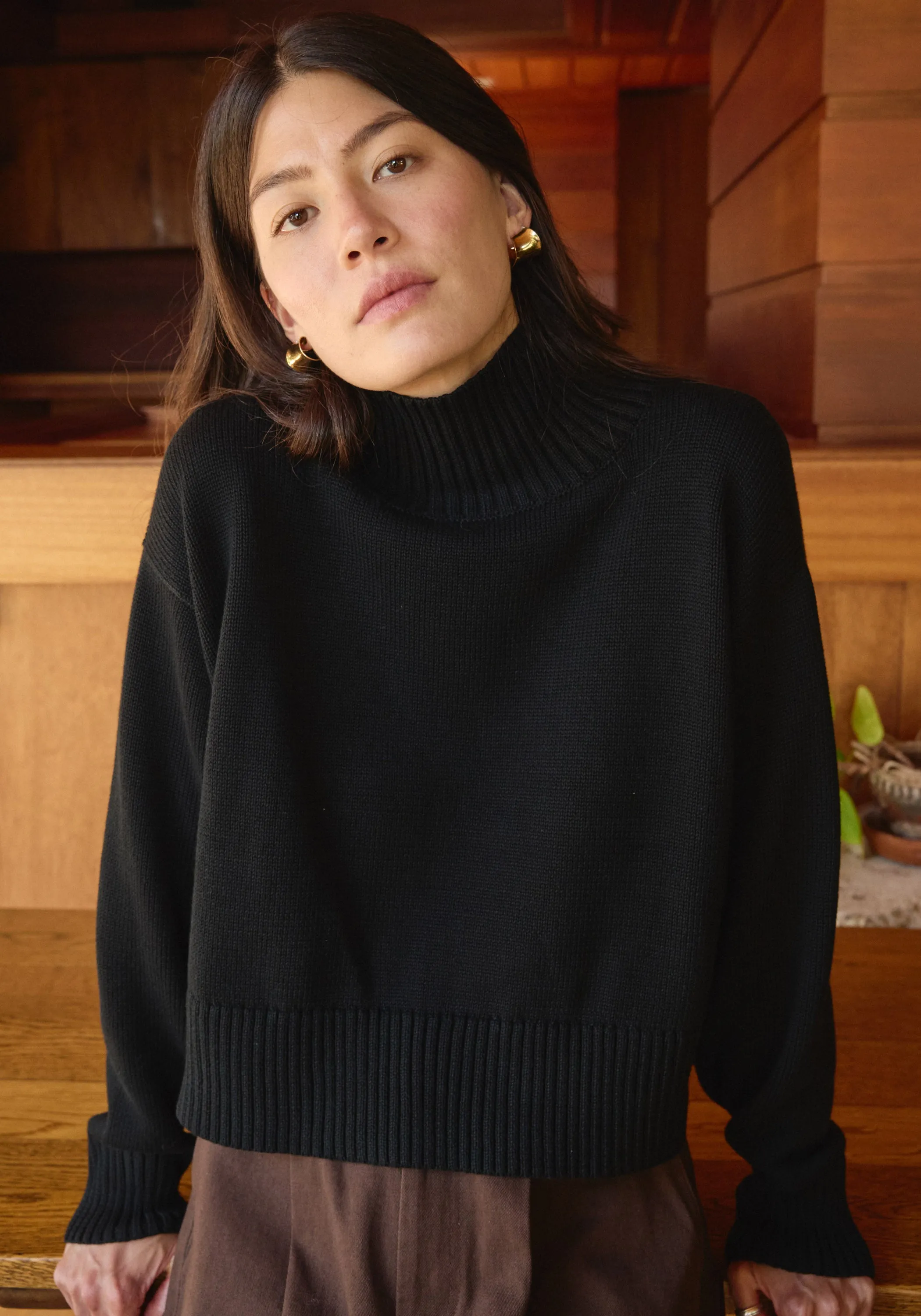 Crop Turtleneck Black sold by First Rite product image thumbnail 2