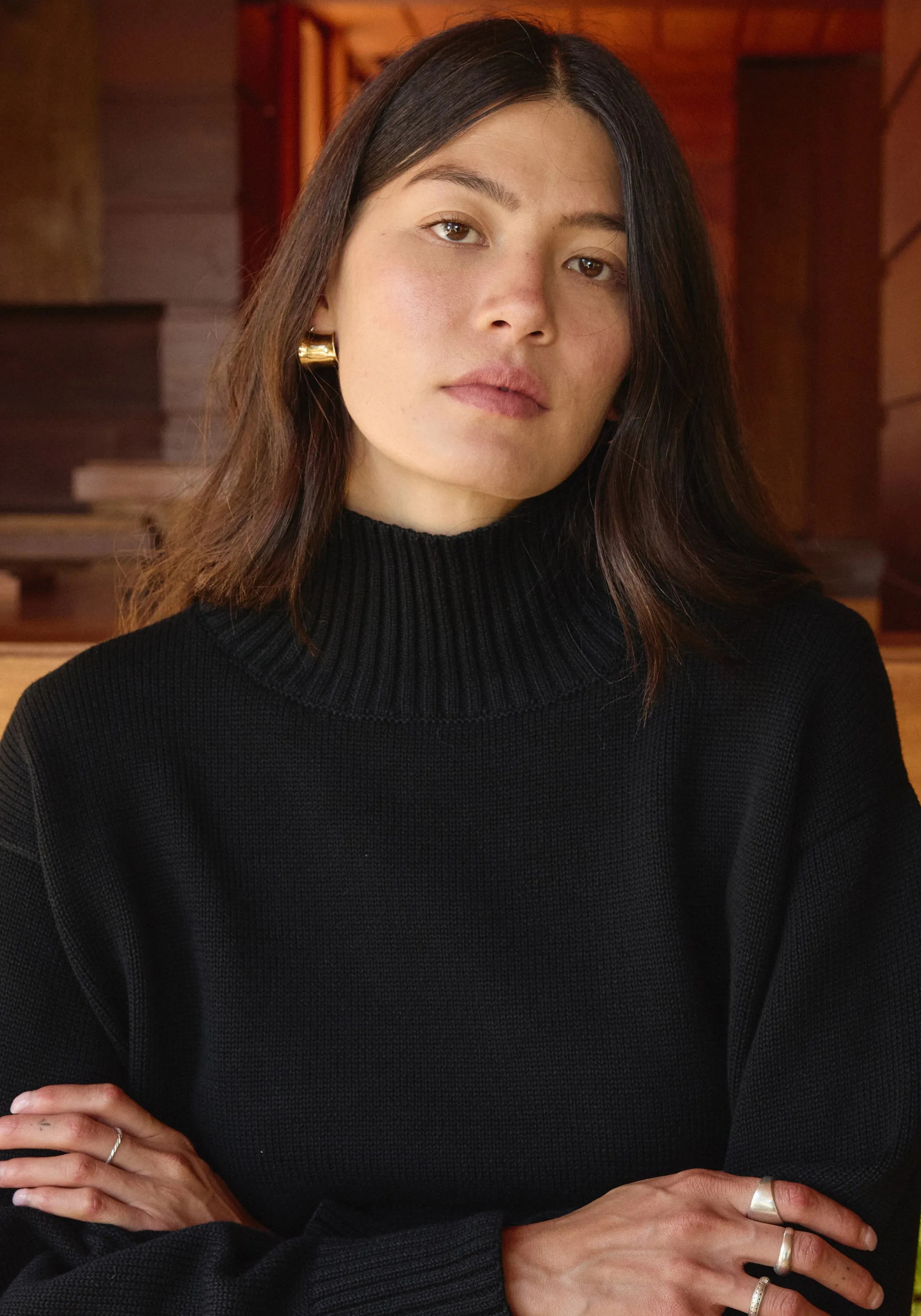 Crop Turtleneck Black sold by First Rite product image thumbnail 3