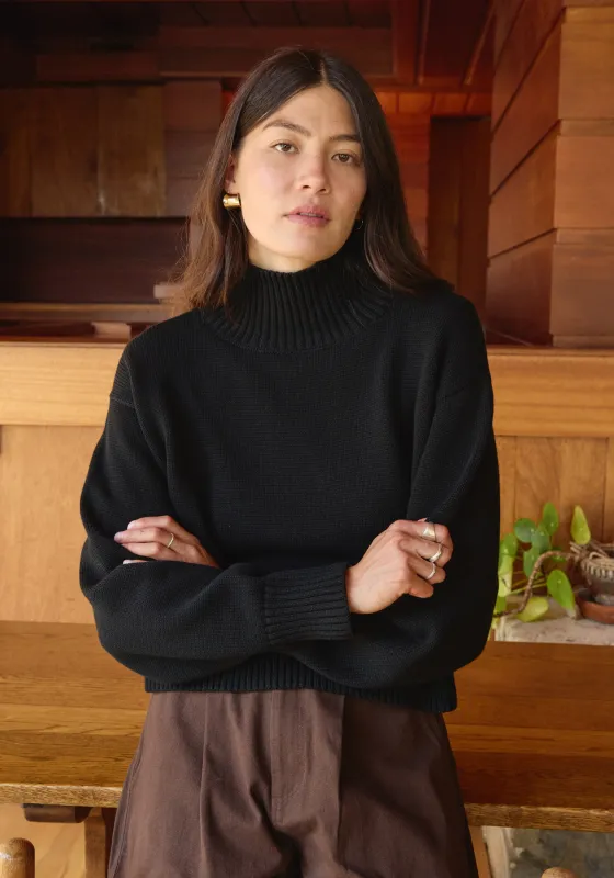Crop Turtleneck Black sold by First Rite