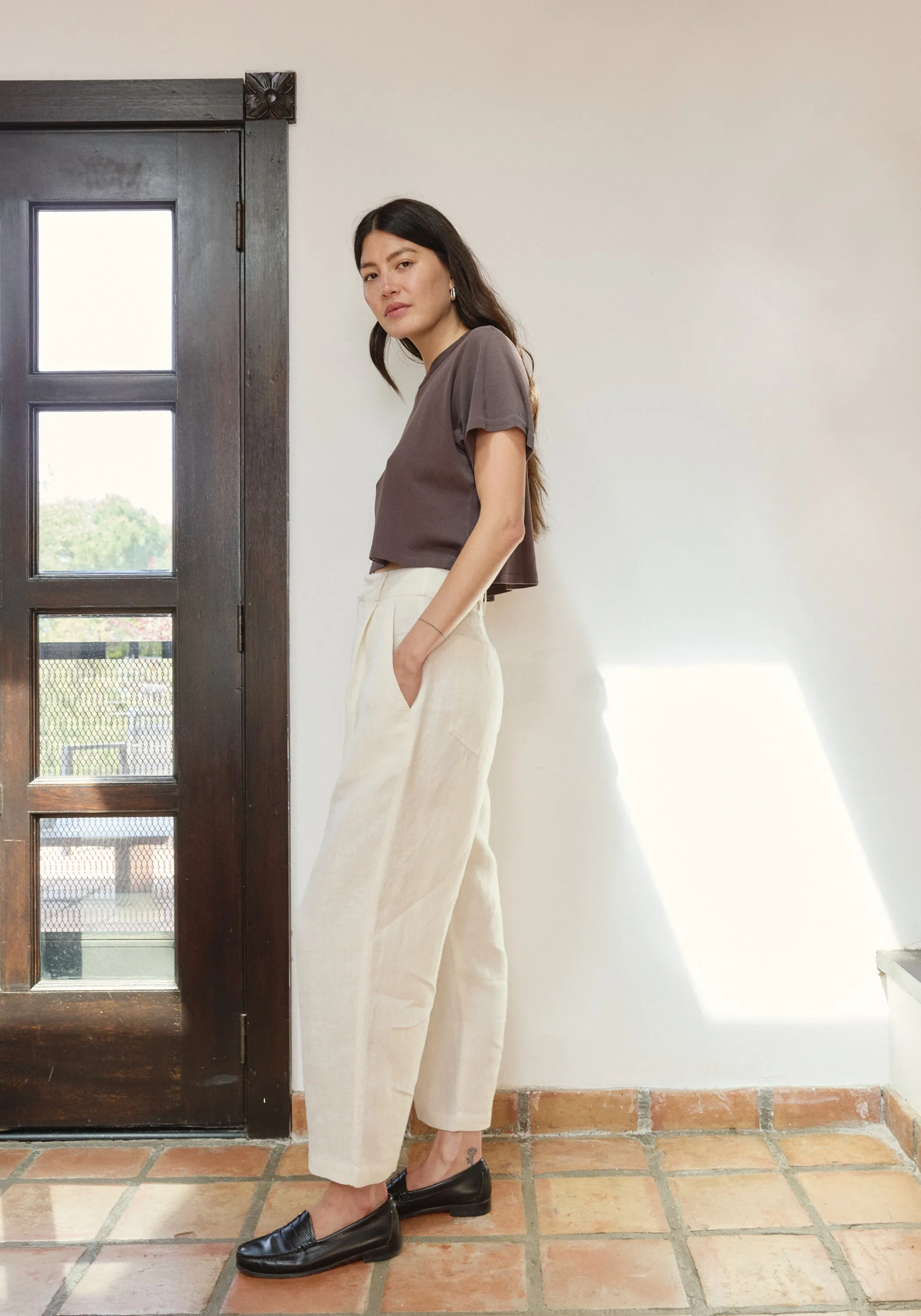 Basic Crop Tee Walnut sold by First Rite product image thumbnail 4