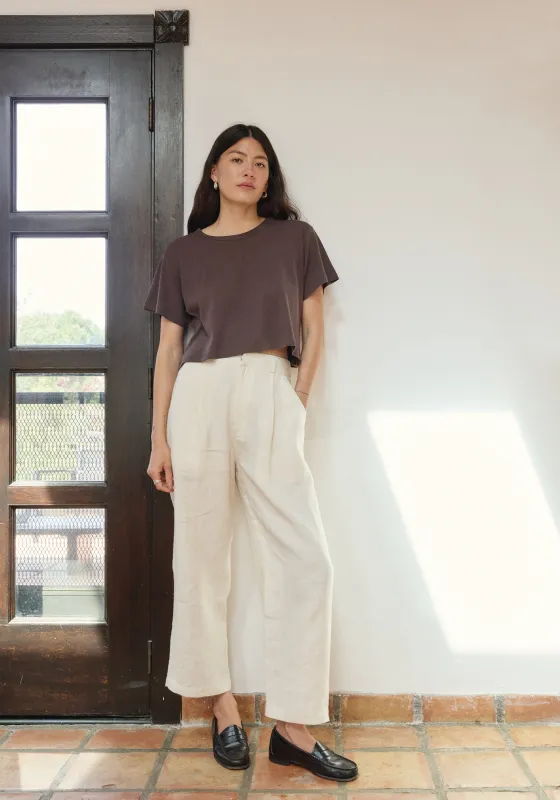 Basic Crop Tee Walnut made by First Rite