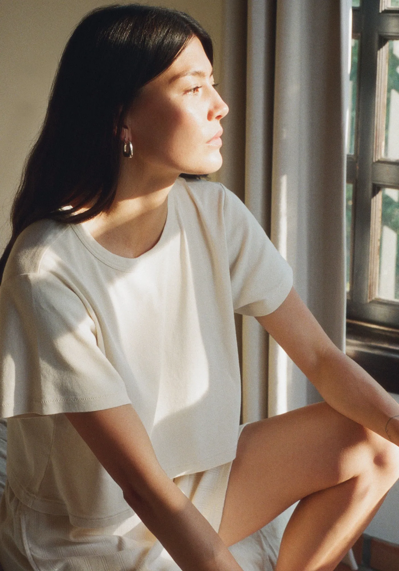 Basic Crop Tee Natural sold by First Rite