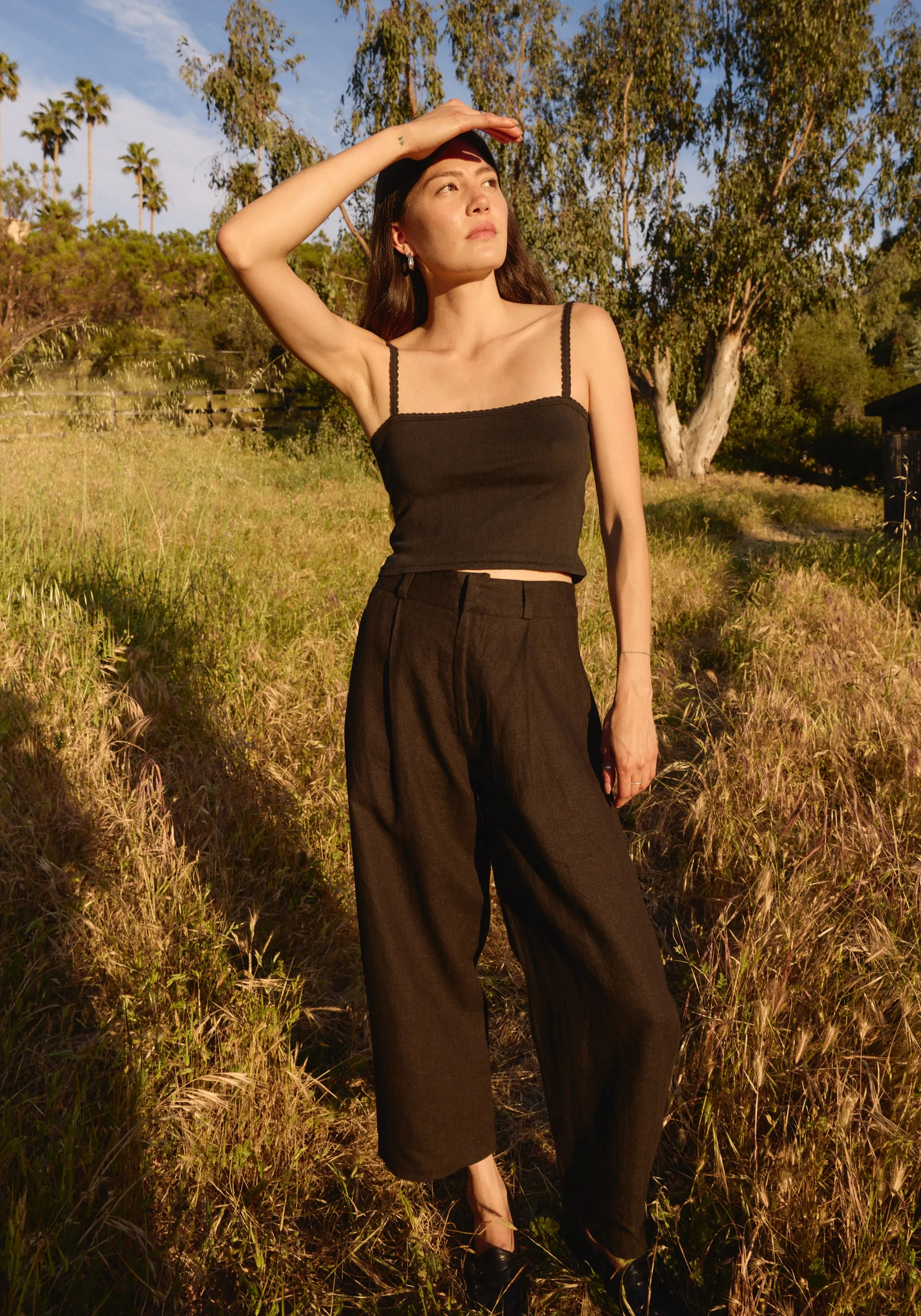 Pointelle Ari Cami Black sold by First Rite product image thumbnail 2