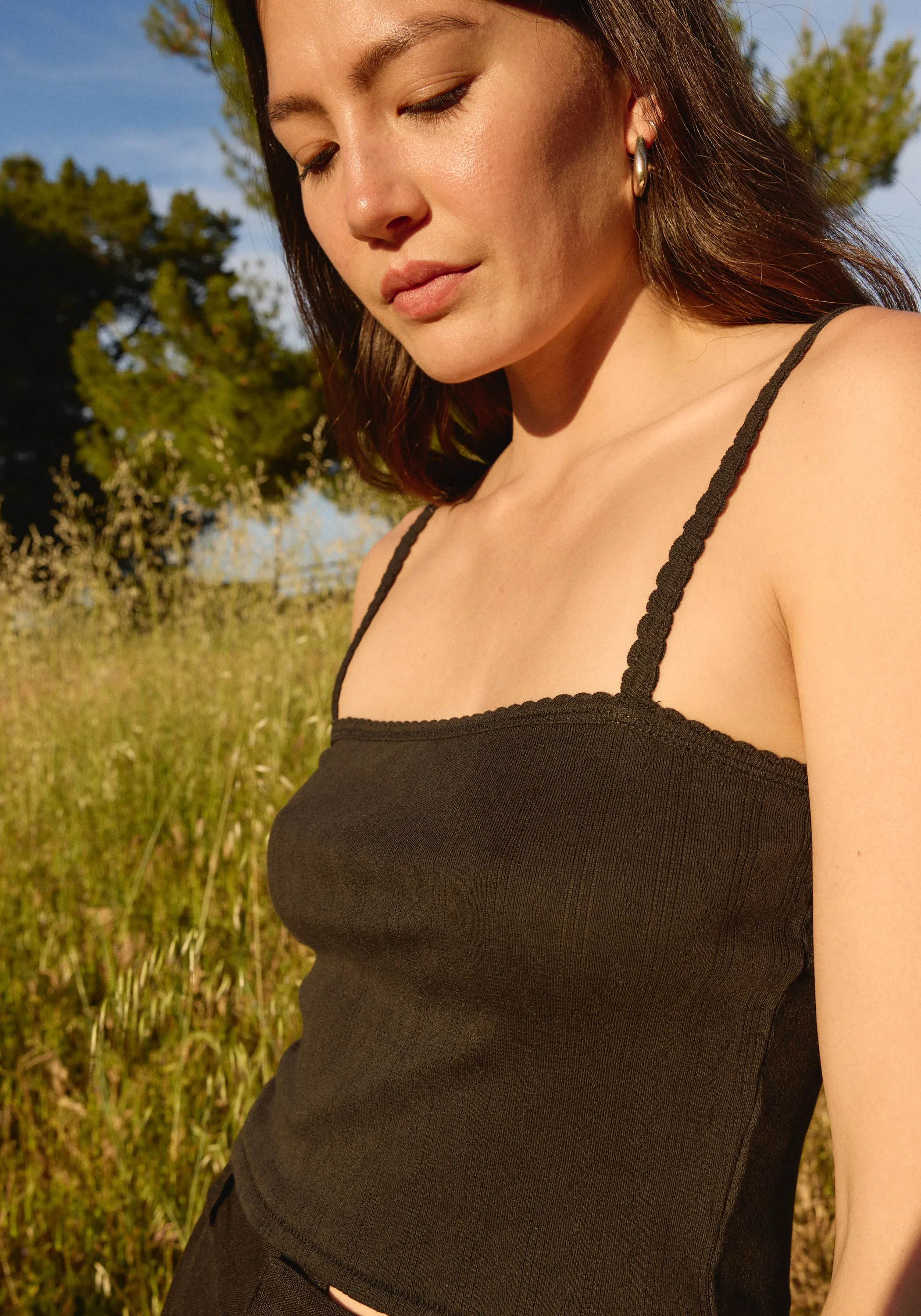 Pointelle Ari Cami Black sold by First Rite product image thumbnail 5