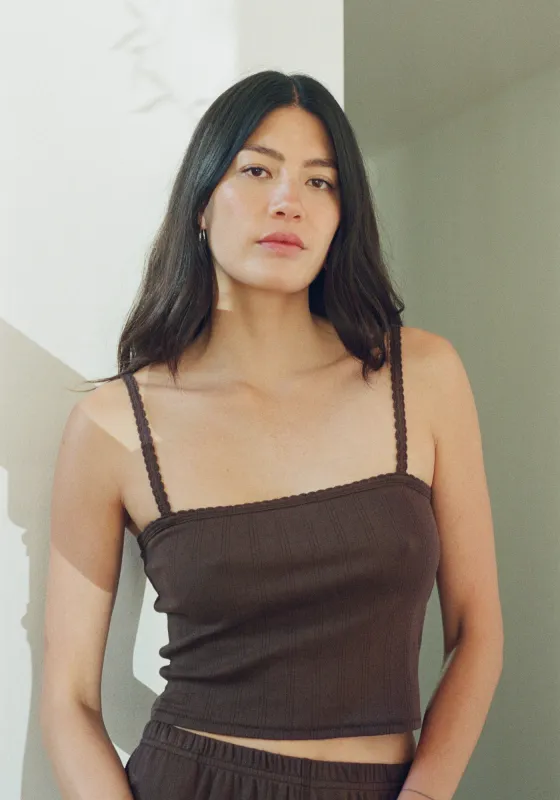 Pointelle Ari Cami Walnut made by First Rite