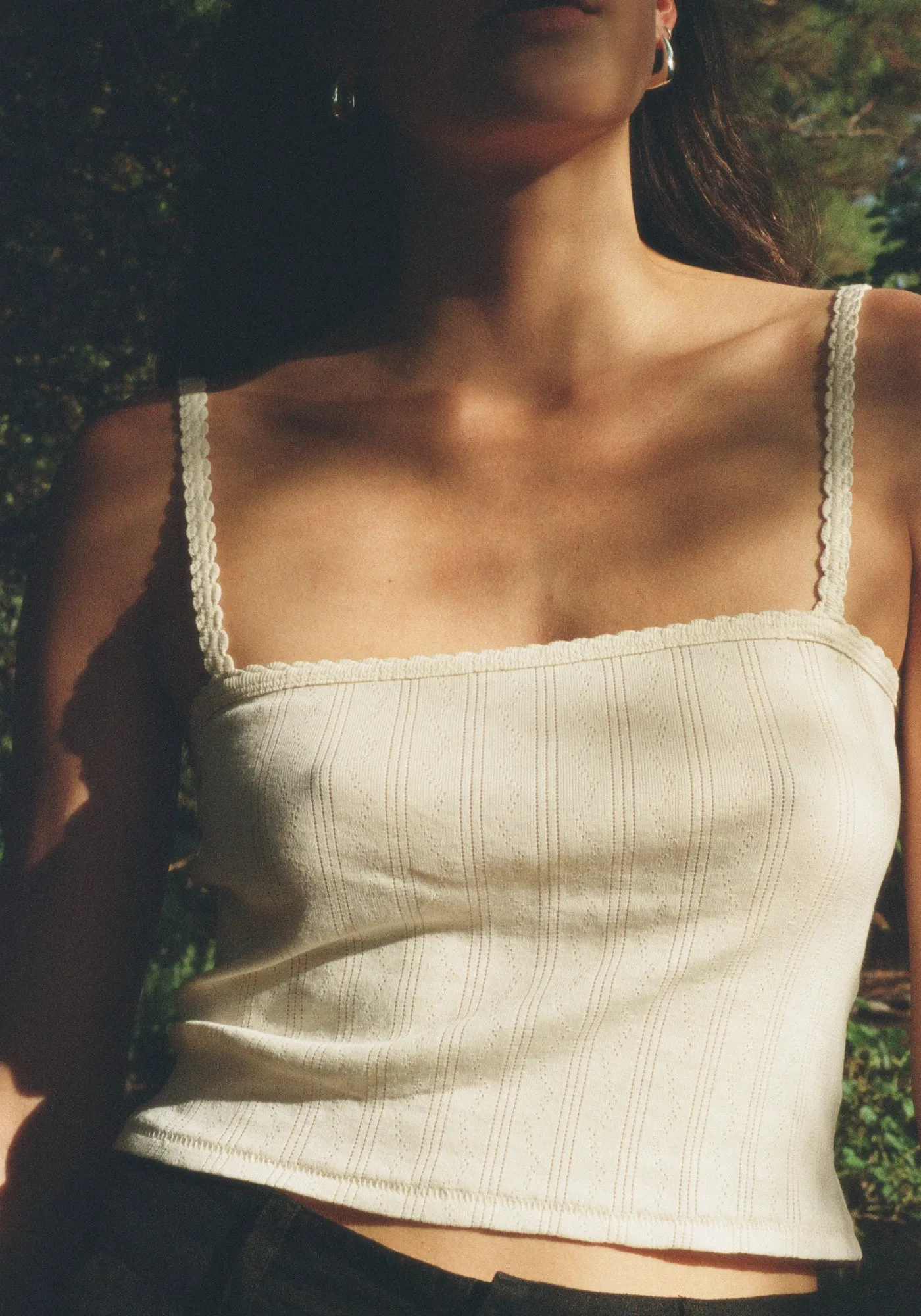 Pointelle Ari Cami Natural sold by First Rite