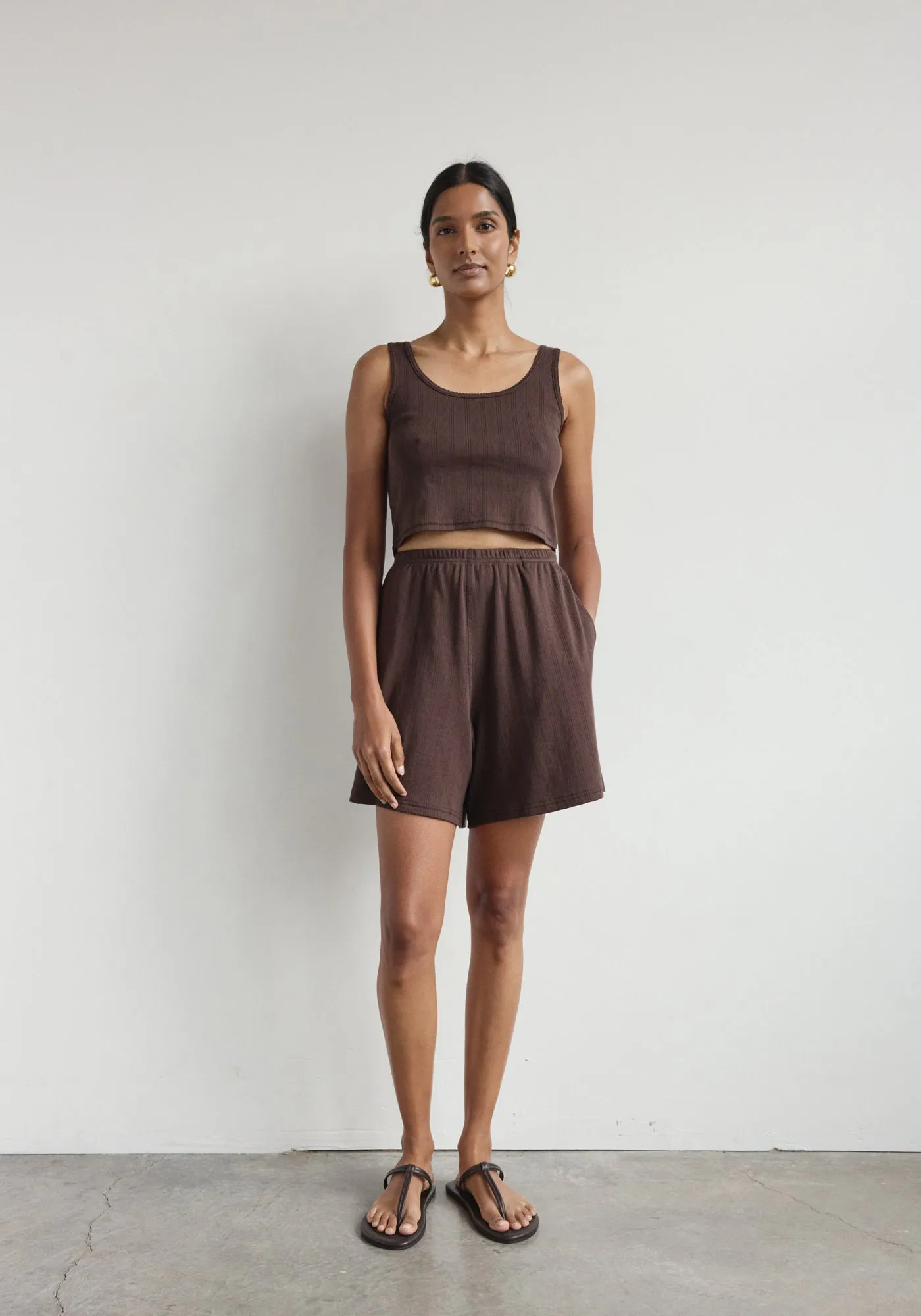 Pointelle Short Walnut sold by First Rite product image thumbnail 5