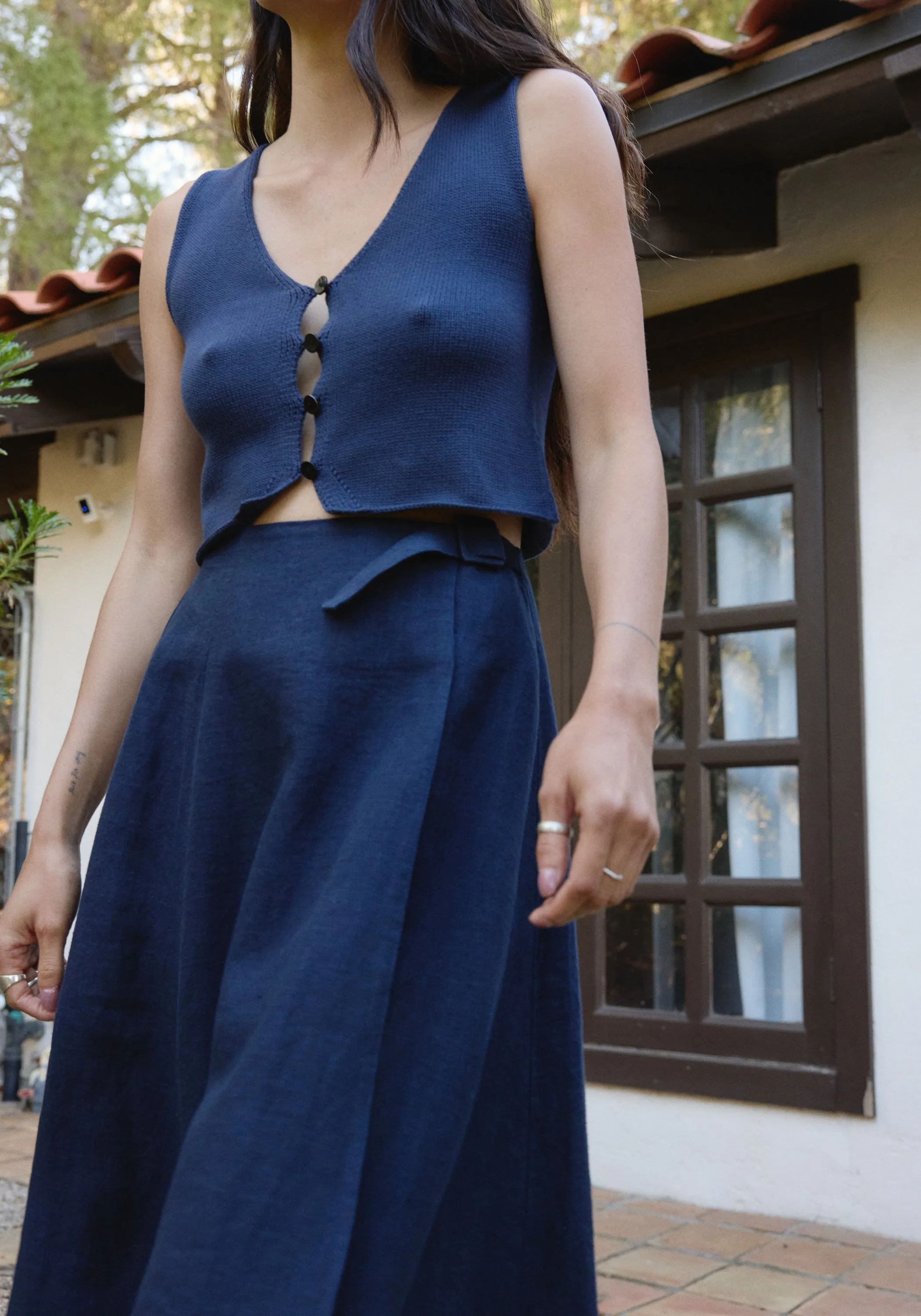 Wrap Skirt Navy sold by First Rite product image thumbnail 3