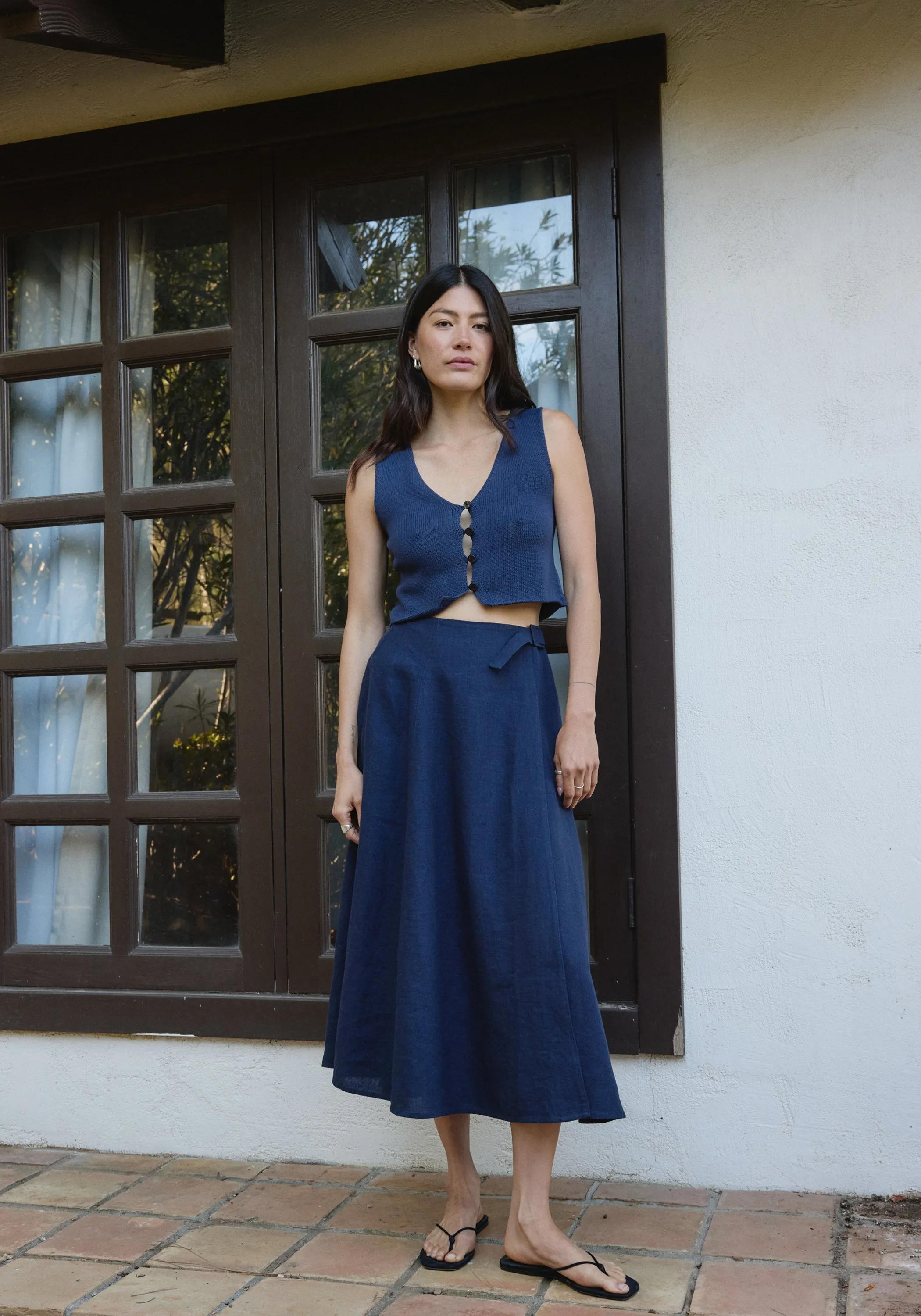Wrap Skirt Navy sold by First Rite product image thumbnail 2