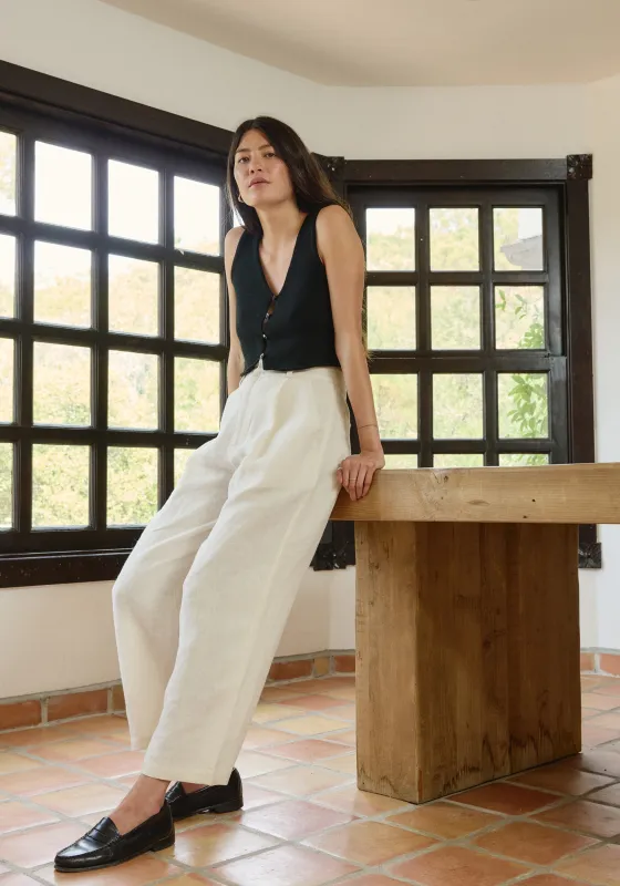 Ana Crop Trouser Salt made by First Rite