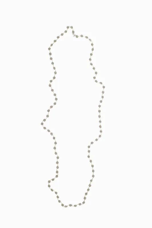 FIORI NECKLACE - SILVER GREEN made by Labro