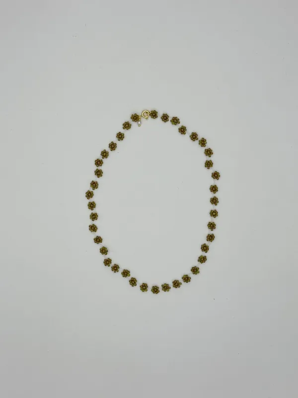 FIORI NECKLACE - OLIVE made by Labro