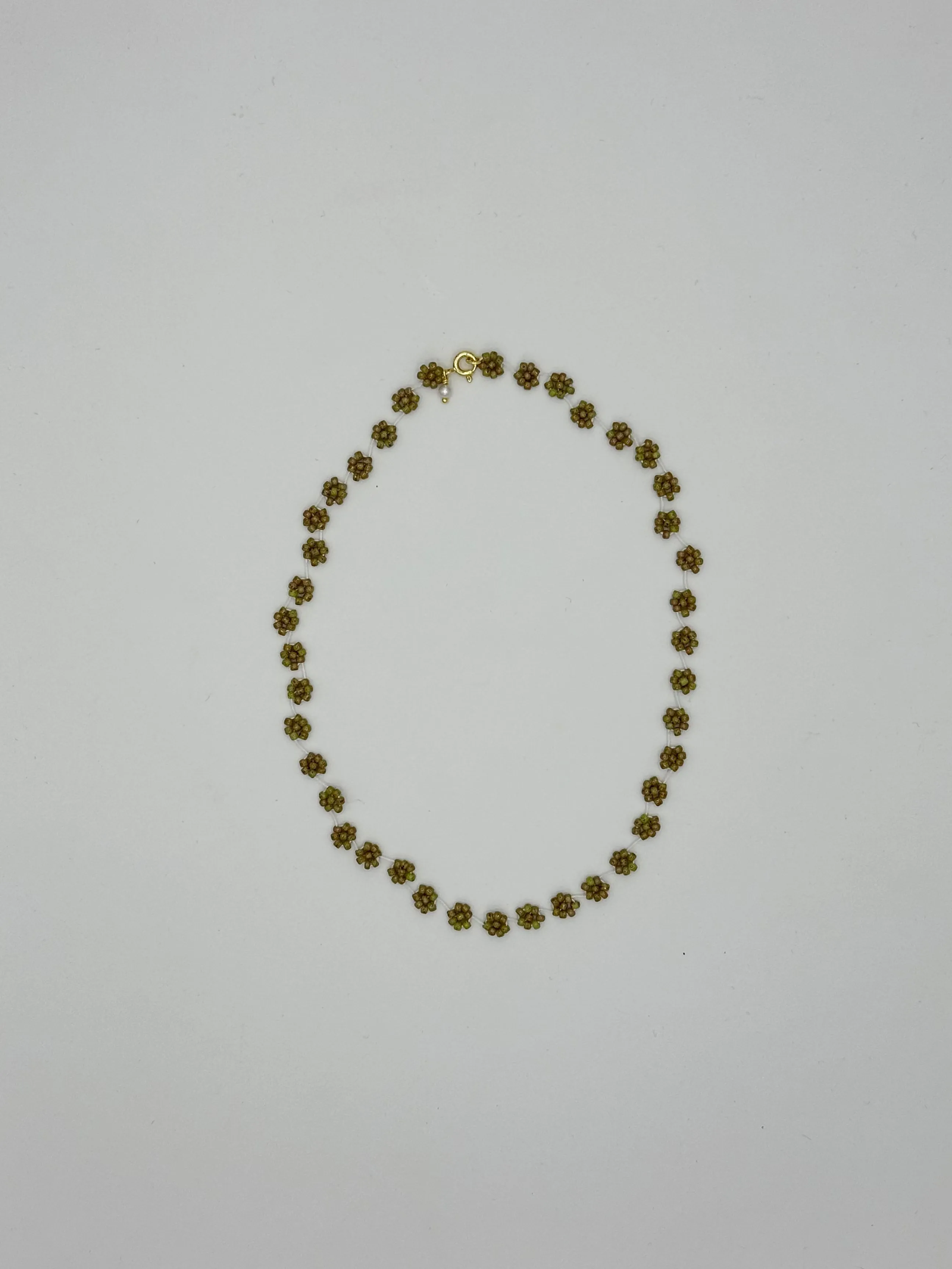 FIORI NECKLACE - OLIVE sold by Labro