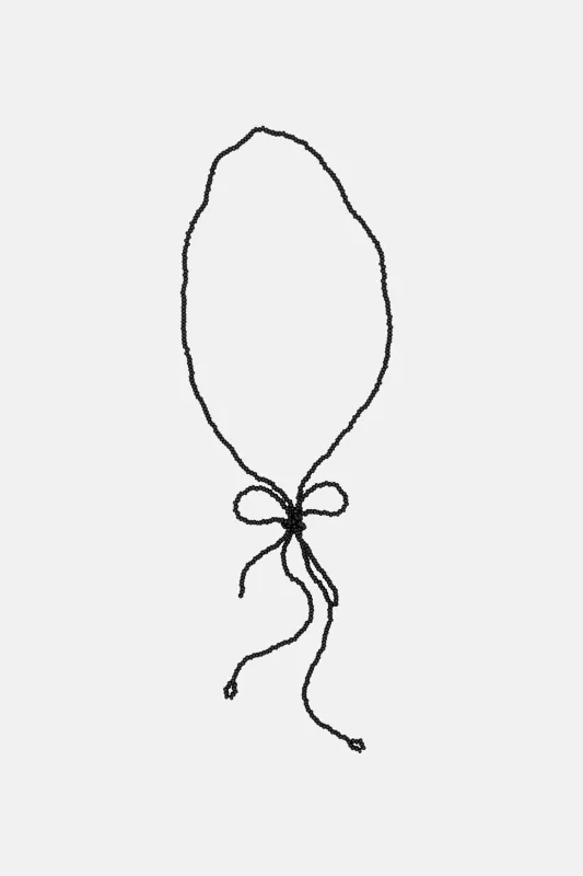 BOW NECKLACE - BLACK sold by Labro