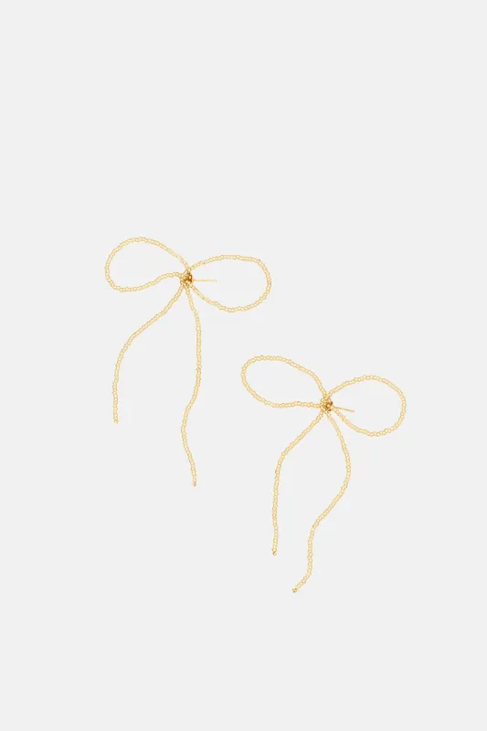 BOW EARRINGS GRANDE - GOLD made by Studio