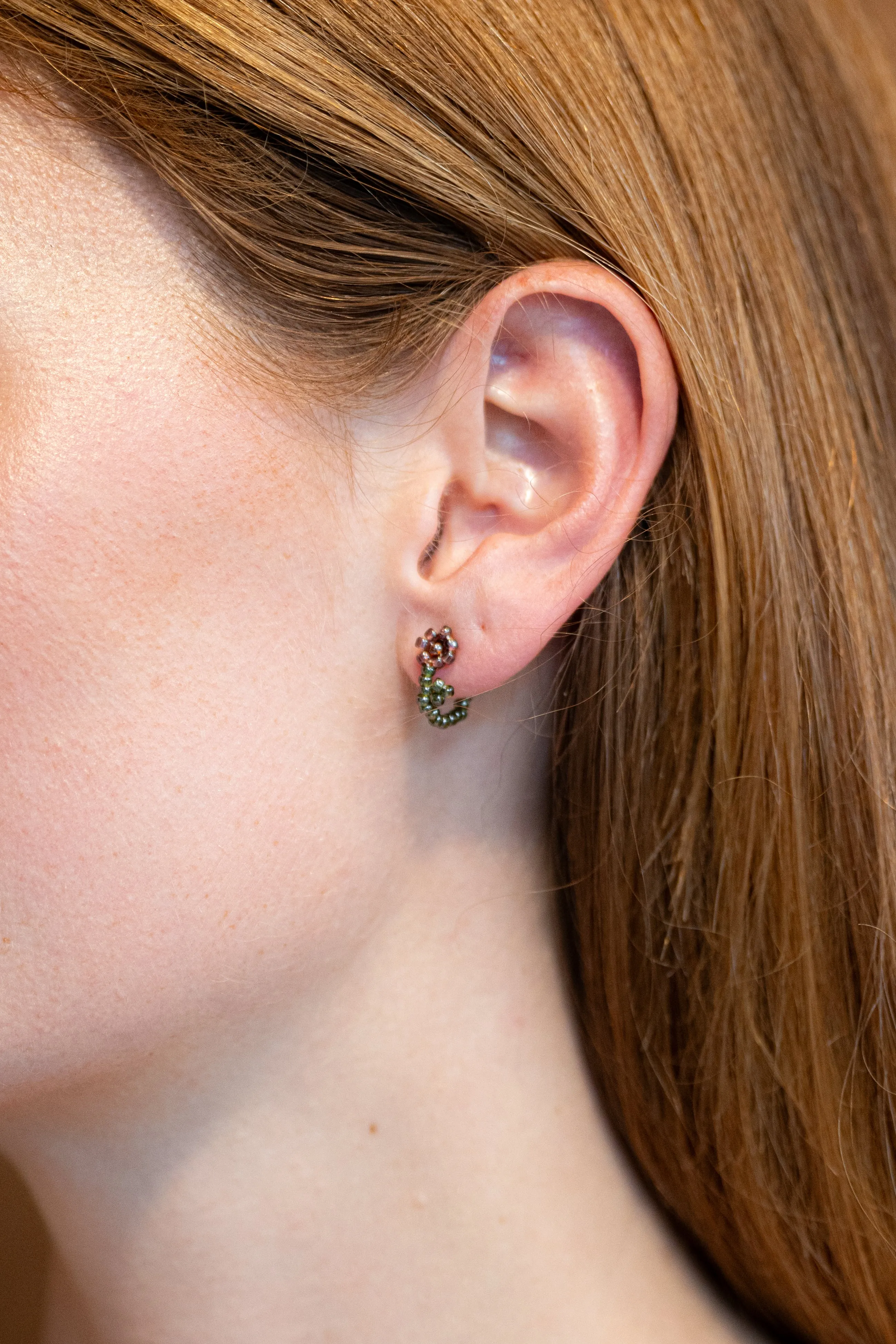 FIORI FULL FLOWER EARRINGS - ARTICHOKE sold by Labro product image thumbnail 2