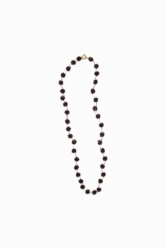 FIORI NECKLACE - DARK BROWN made by Labro