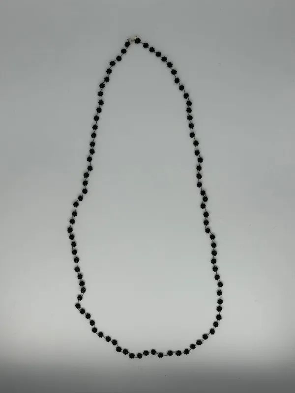 SAMPLE SALE FIORI NECKLACE BLACK 100CM made by Labro