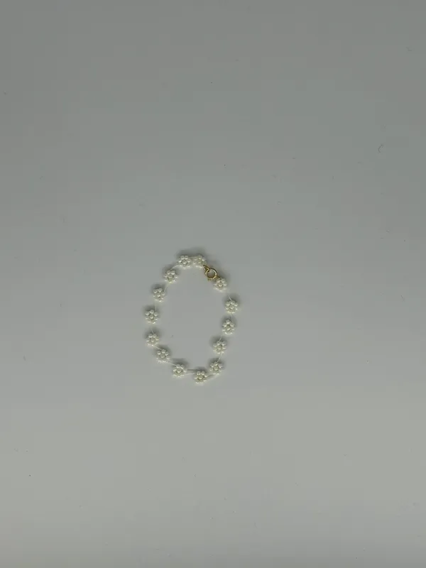 SAMPLE SALE FIORI BRACELET WHITE 14CM made by Labro