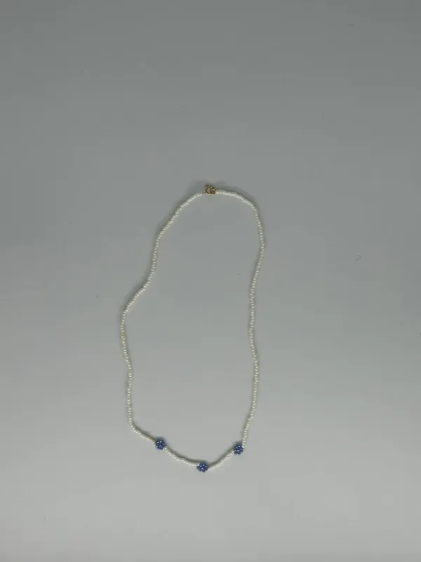 SAMPLE SALE - FIORI NECKLACE PARASOL BLUE made by Labro