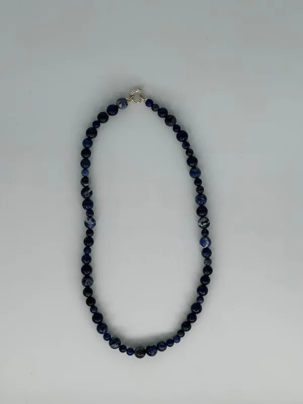 SAMPLE SALE JADE BLUE NECKLACE  50CM made by Labro