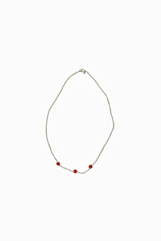 FIORI NECKLACE - PARASOL RED made by Labro