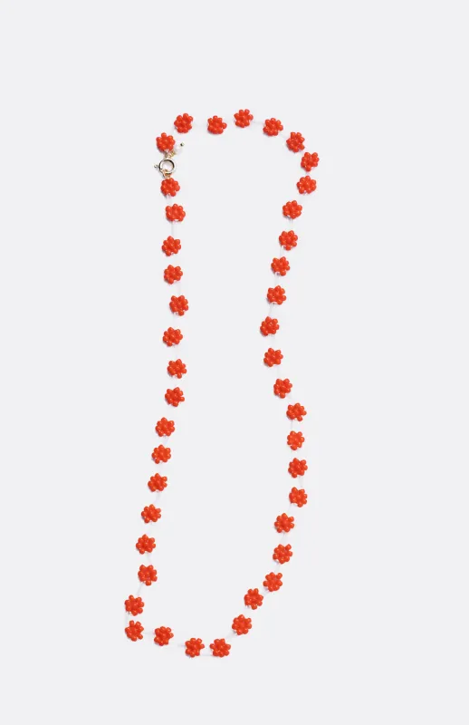 FIORI NECKLACE - HOT ORANGE made by Labro