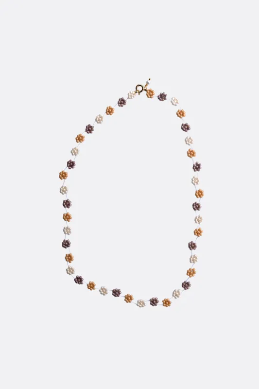 FIORI NECKLACE - MISTO TAN made by Labro