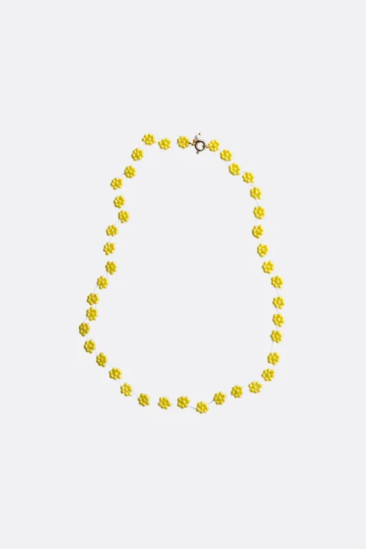 FIORI NECKLACE - HOT YELLOW made by Labro