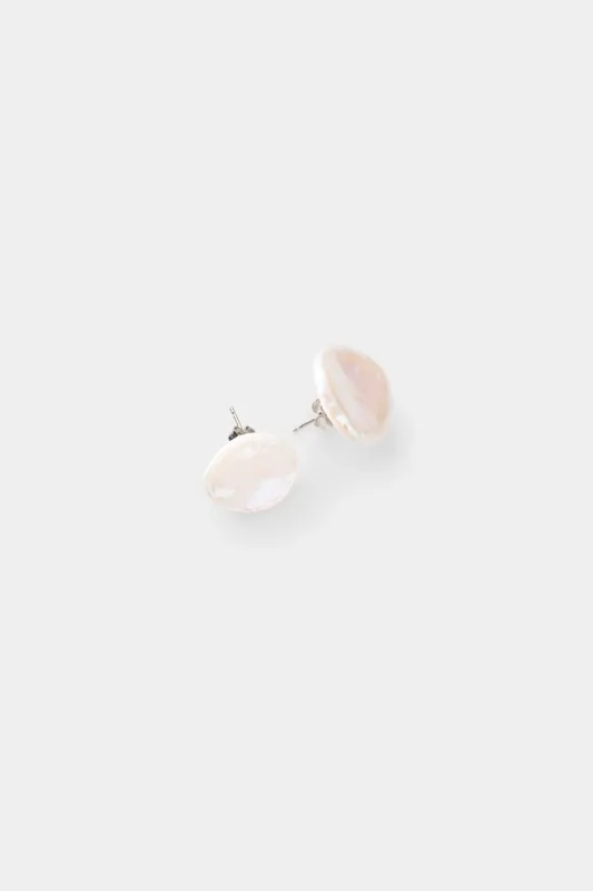 FLAT PEARL EARRING SET made by Studio