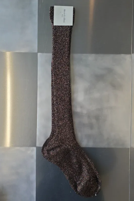 Maria La Rosa - Lurex Knee Socks made by Maria La Rosa