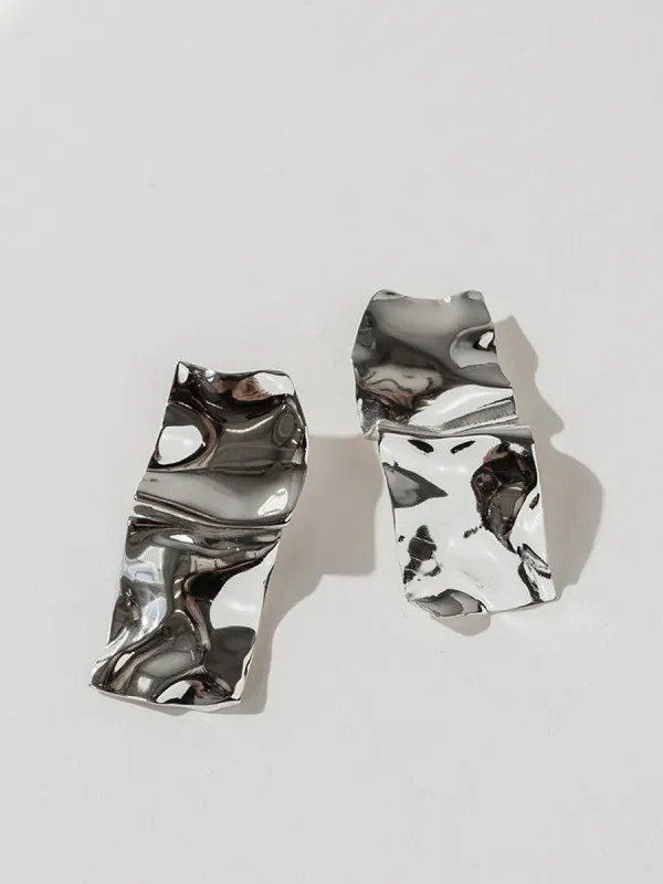 Faris Warp Earrings - Silver made by FARIS