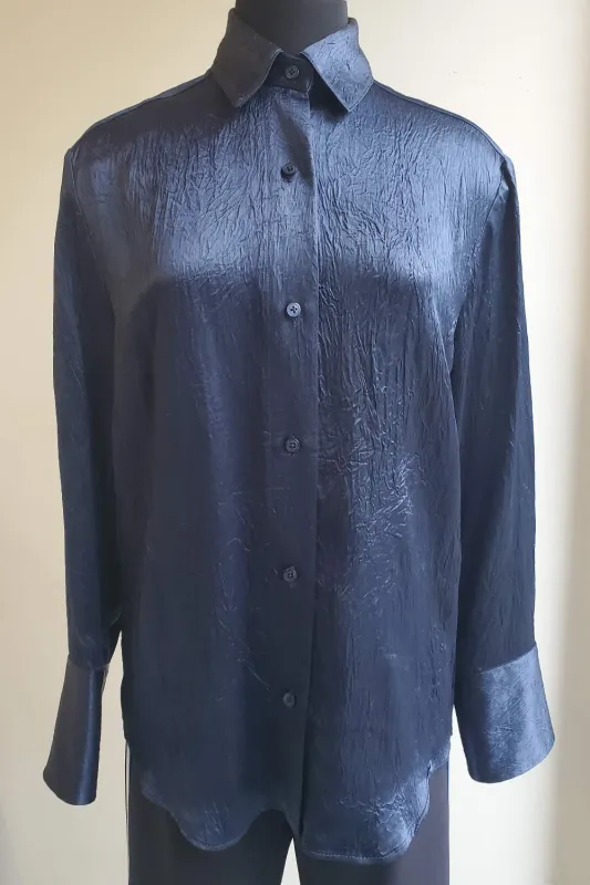 Button Down Dress Shirt - Midnight made by NOMIA