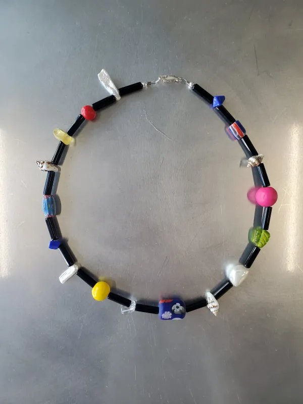 Confetti Onyx Choker - Black Multicolor made by NOMIA