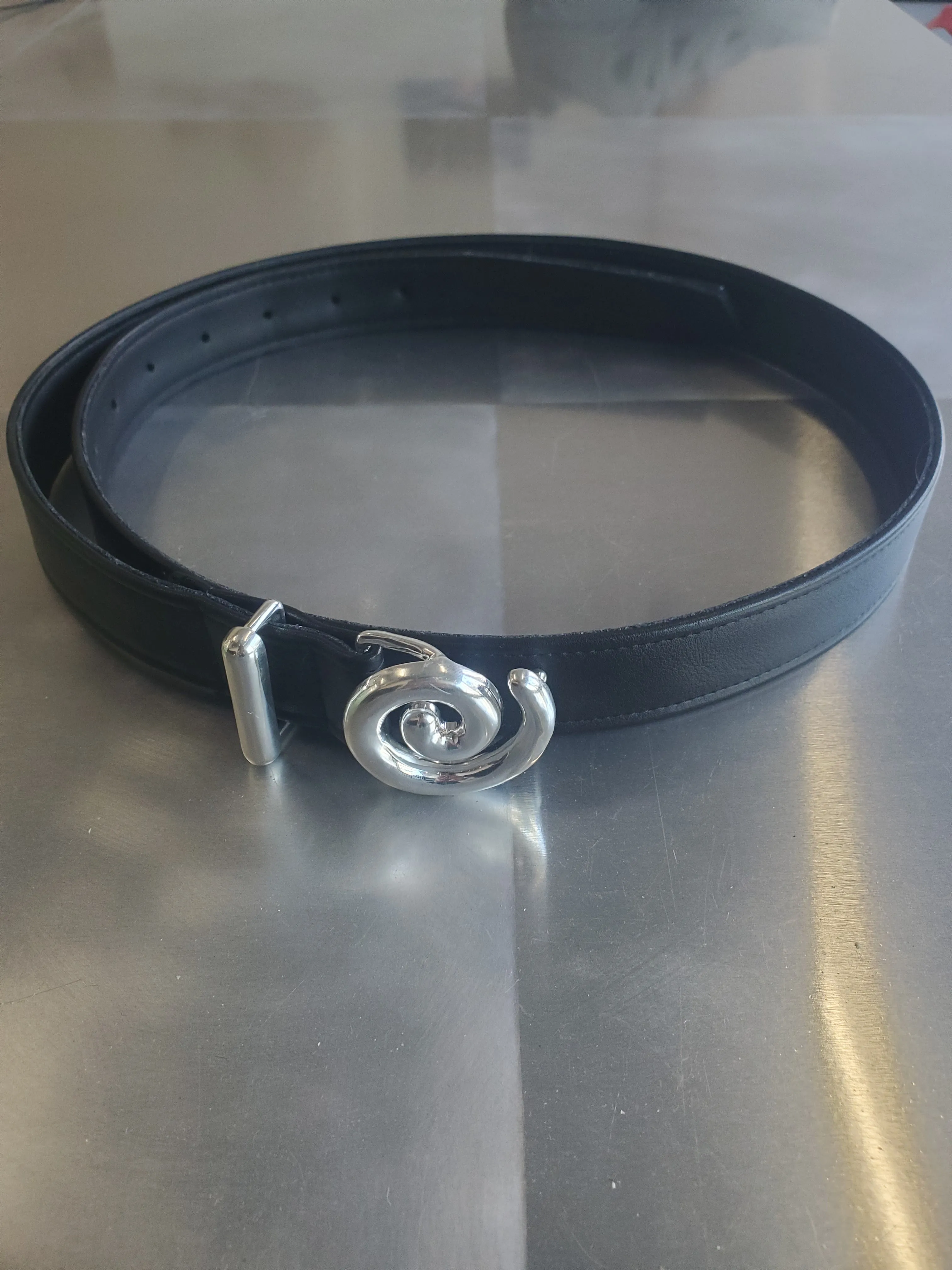 Spiral Belt - Black / Silver Plating sold by NOMIA product image thumbnail 3
